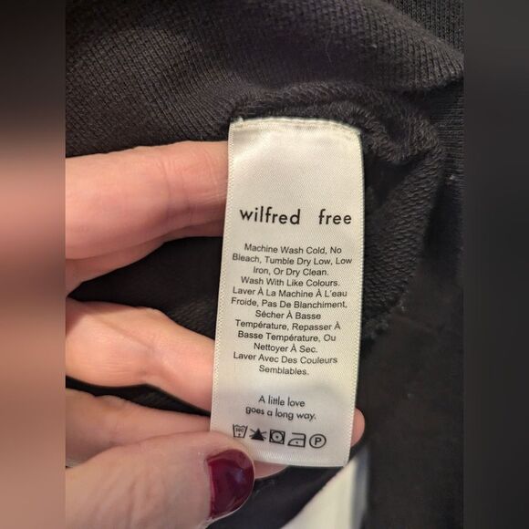 Aritzia Wilfred Free Williamson oversized Hoodie Black Sweatshirt size XXS cozy - Picture 7 of 10